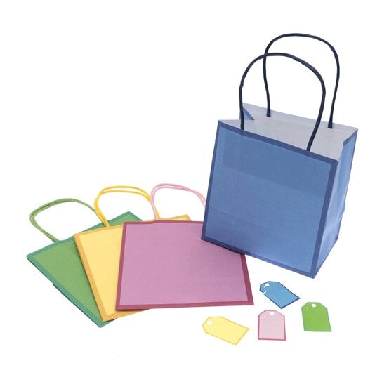Mini Bright Paper Gift Bag 4 Pack  image number 1