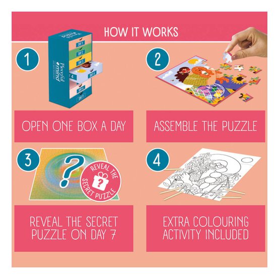 Jumbo Peaceful Mind Take a Moment Jigsaw Puzzle 54 Pieces 6 Pack image number 3