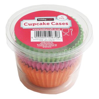 Neon Cupcake Cases 75 Pack