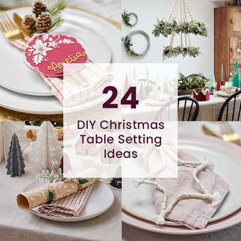 24 DIY Christmas Table Setting Ideas