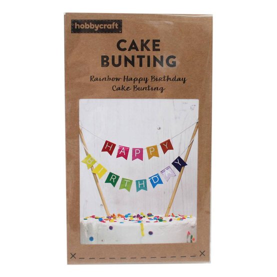Happy Birthday Rainbow Cake Bunting image number 2