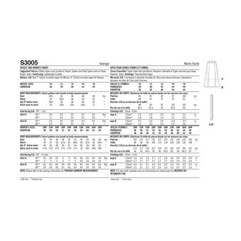 Simplicity Women's Skirts Sewing Pattern S3005 (W2 20W-28W)