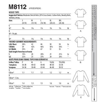 McCall’s Astrid Top Sewing Pattern M8112 (XS-L) image number 2