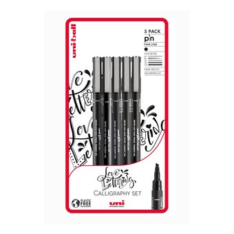 Uni-ball PIN Love Lettering Fineliners 5 Pack