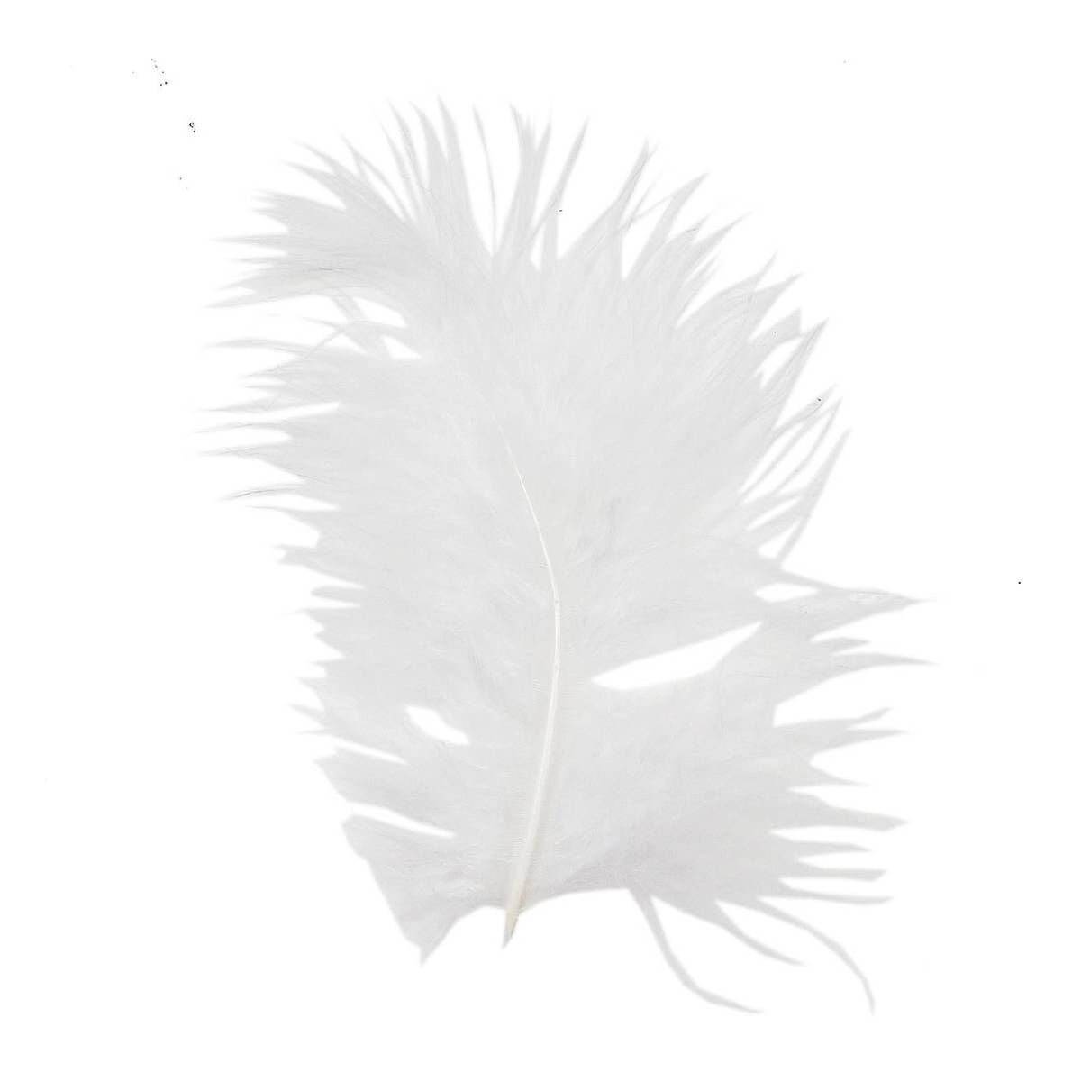 White Marabou Feathers 3g Hobbycraft