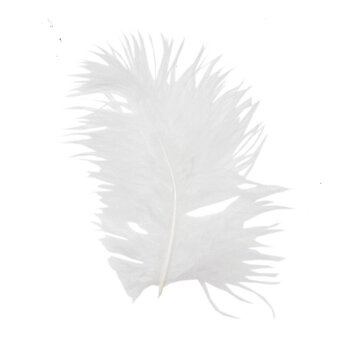 White Marabou Feathers 3g