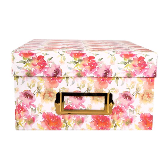 Pink Watercolour Storage Box 11cm x 20cm x 29cm image number 3