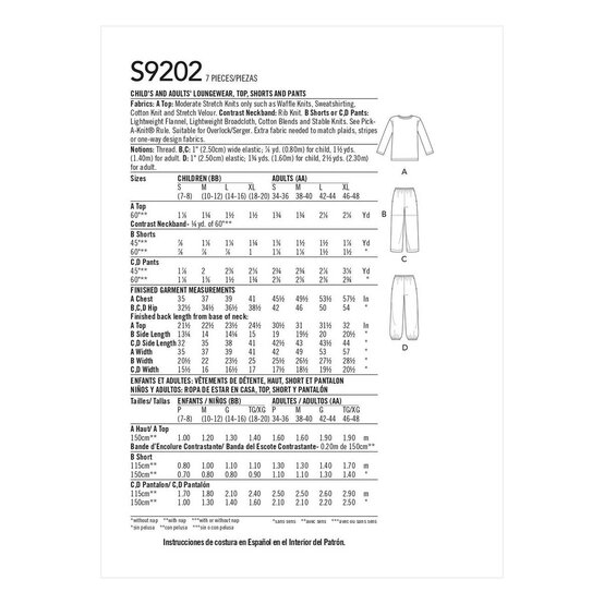 Simplicity Child Sleepwear Sewing Pattern S9202 (S-XL) image number 2
