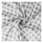 Light Grey Check Winceyette Polycotton Fabric by the Metre image number 1