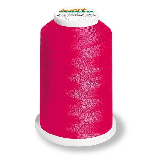Madeira Neon Pink Aeroflock Overlocker Thread 1000m (9907) image number 1