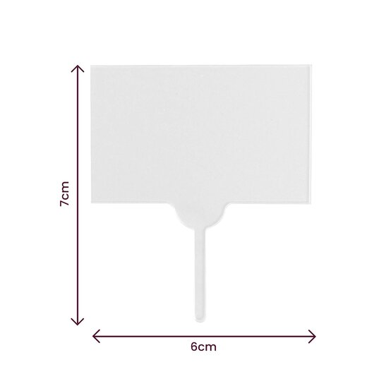 Clear Rectangle Acrylic Cake Toppers 6cm x 7cm 5 Pack image number 3