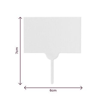 Clear Rectangle Acrylic Cake Toppers 6cm x 7cm 5 Pack image number 3
