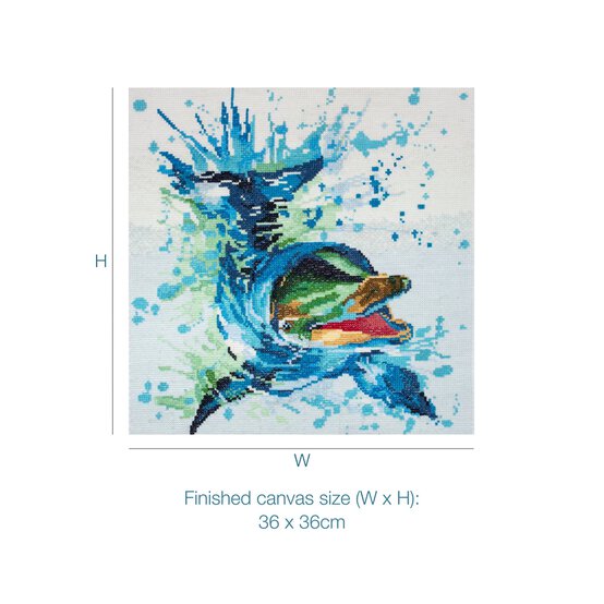 Trimits Dolphin Large Cross Stitch Kit 36cm x 36cm image number 4