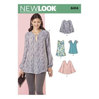 New Look Women's Tops and Tunics Sewing Pattern 6414