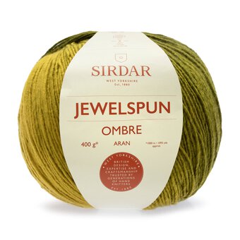 Sirdar Sunlit Green Jewelspun Aran Ombre 400g
