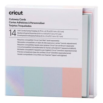 Cricut Pastel Cutaway Cards 4.75 x 4.75 Inches 14 Pack