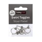 Silver-Plated Swirl Toggle Clasps 15mm 3 Pack image number 2
