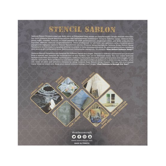 Cadence Waterlilies Home D&eacute;cor Stencil 25cm x 25cm  image number 4