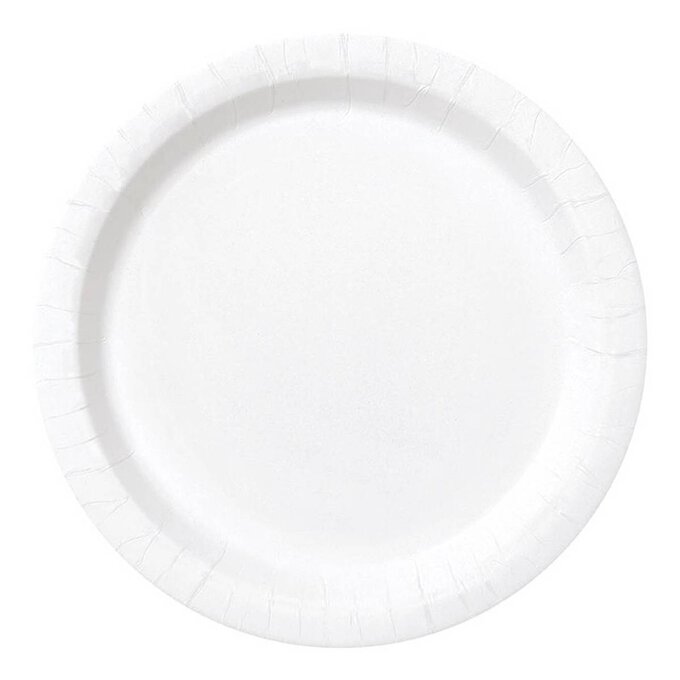 Bright White Paper Plates 8 Pack