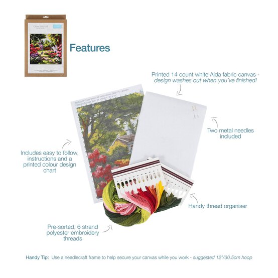 Trimits Garden XL Cross Stitch Kit 62cm x 40cm image number 3