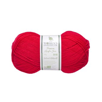 Women's Institute Red Premium Acrylic Yarn 100g