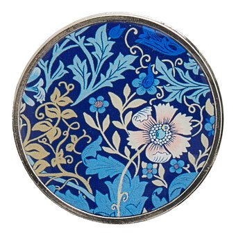 Blue Woodblock Floral Magnetic Needle Minder