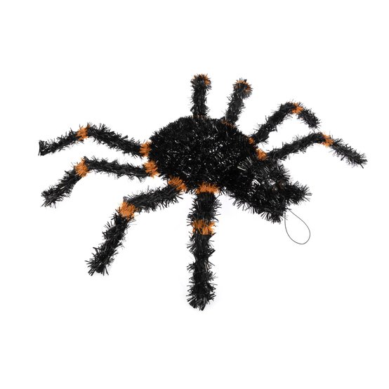 Black and Orange Tinsel Spider 47cm image number 2