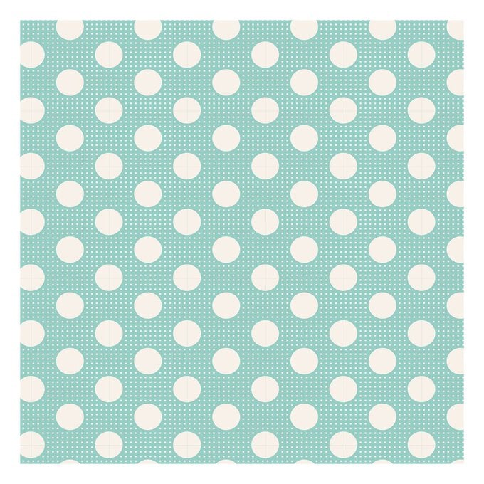 Teal Medium Dot Cotton Fabric by the Metre image number 1