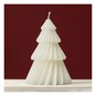 Cream Christmas Tree Candle 11.5cm  image number 1