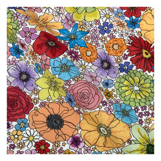 White Rainbow Garden Cotton Fat Quarters 4 Pack image number 5