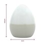 Glazed Two-Tone White Ceramic Egg 6.5cm image number 6
