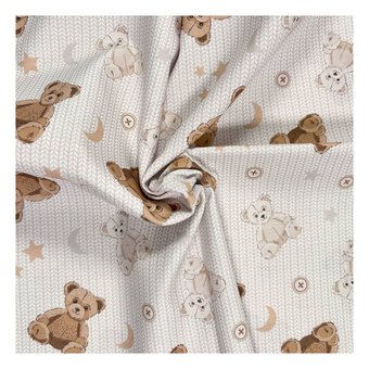 Toybox Treasures Keepsake Bears Cotton Fabric by the Metre