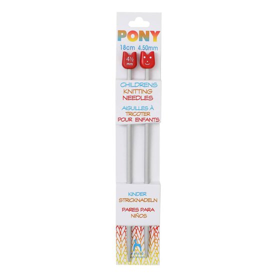 Pony Children's Knitting Needles 18cm 4.5mm image number 2