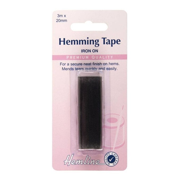 Hemline Black Hemming Tape 20mm x 3m image number 1