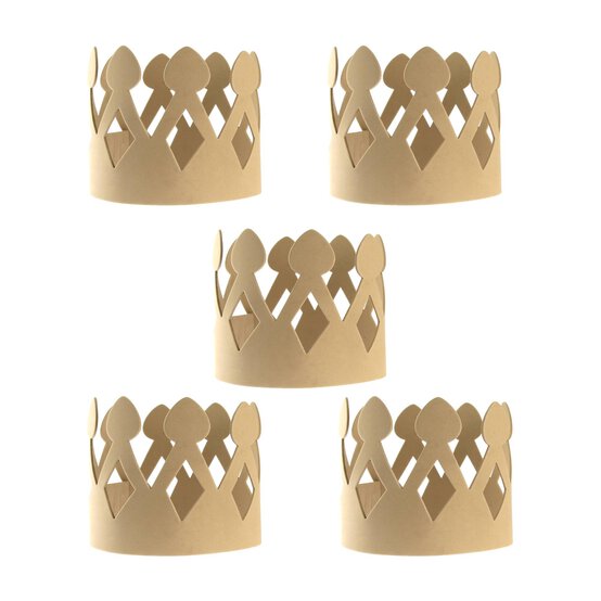 Gold Foam Crown 5 Pack image number 2