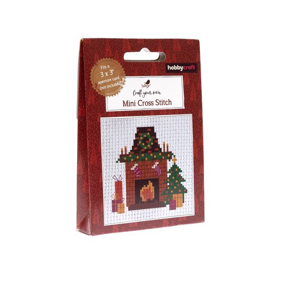 Fireplace Mini Cross Stitch Kit image number 1
