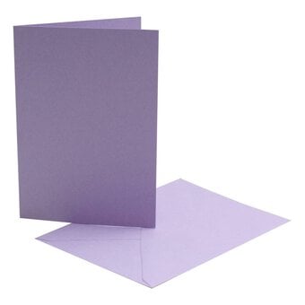 Lilac Cards and Envelopes A6 6 Pack