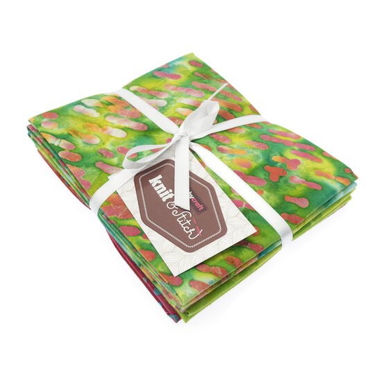 Green Batik Cotton Fat Quarters 4 Pack image number 7