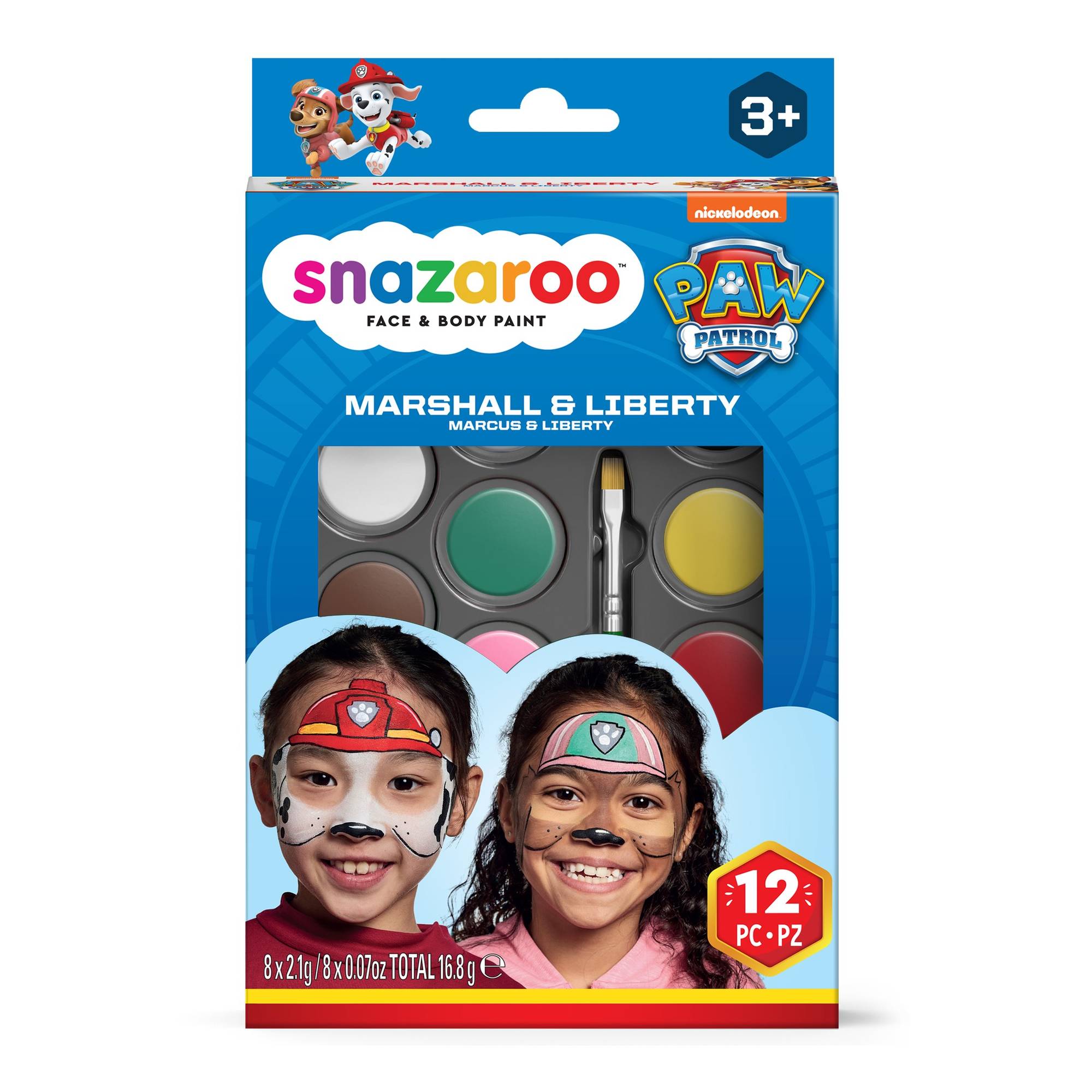 Snazaroo Paw Patrol Marshall and Liberty Face Painting Kit