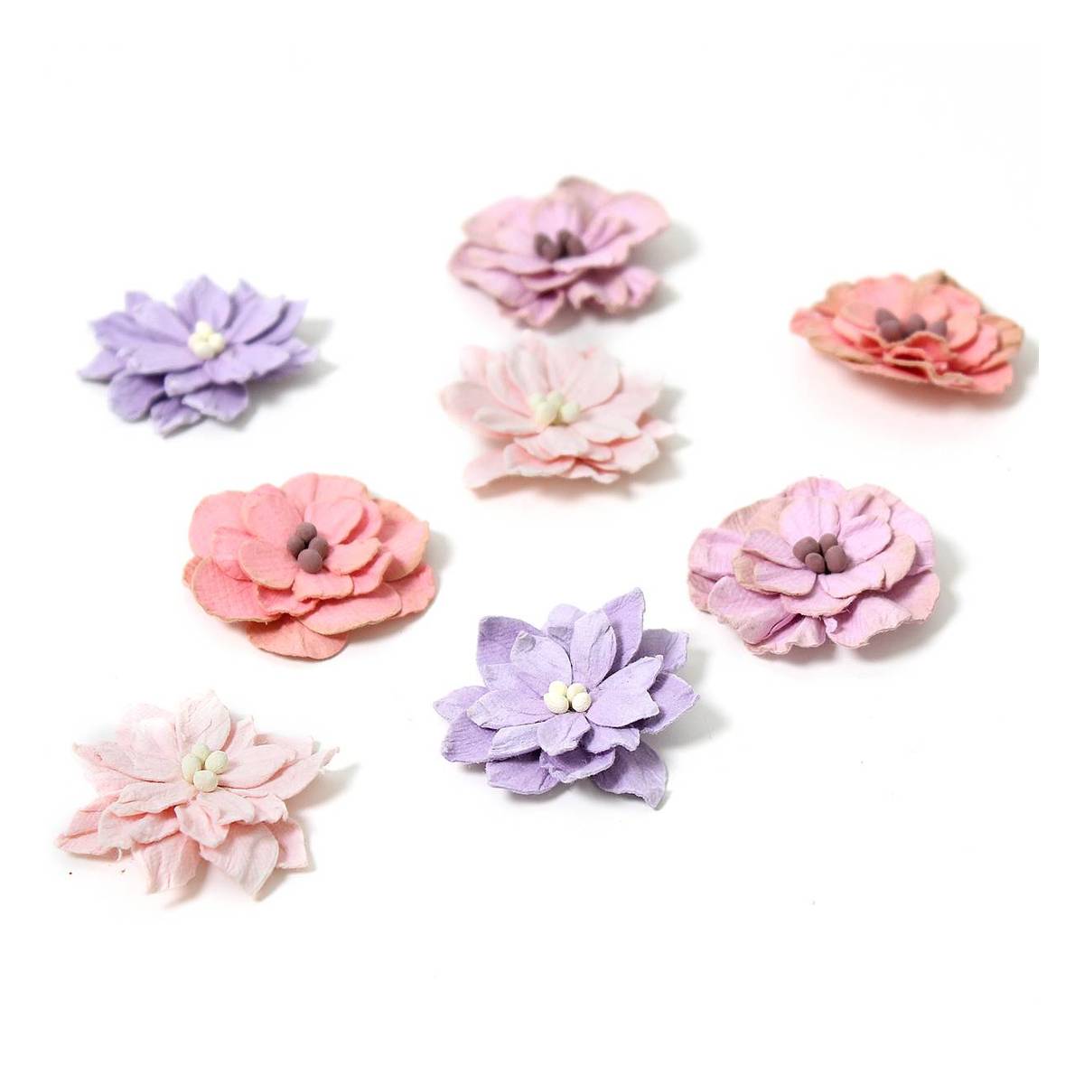 Pink Paper Flowers 10 Pack Hobbycraft