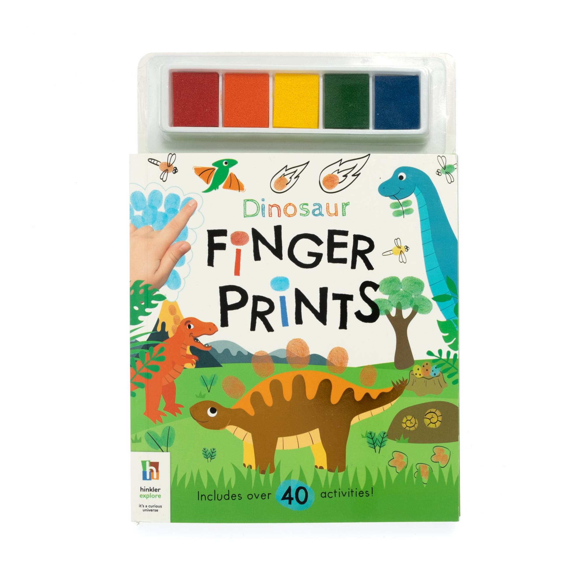Dinosaur Finger Print Art Activity Book Hobbycraft