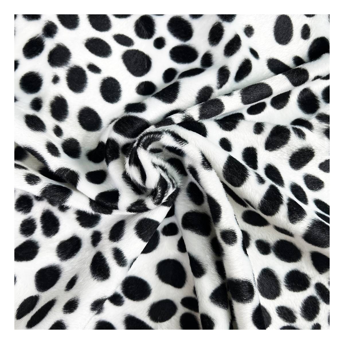 Dalmatian Velboa Fur Fabric by the Metre | Hobbycraft