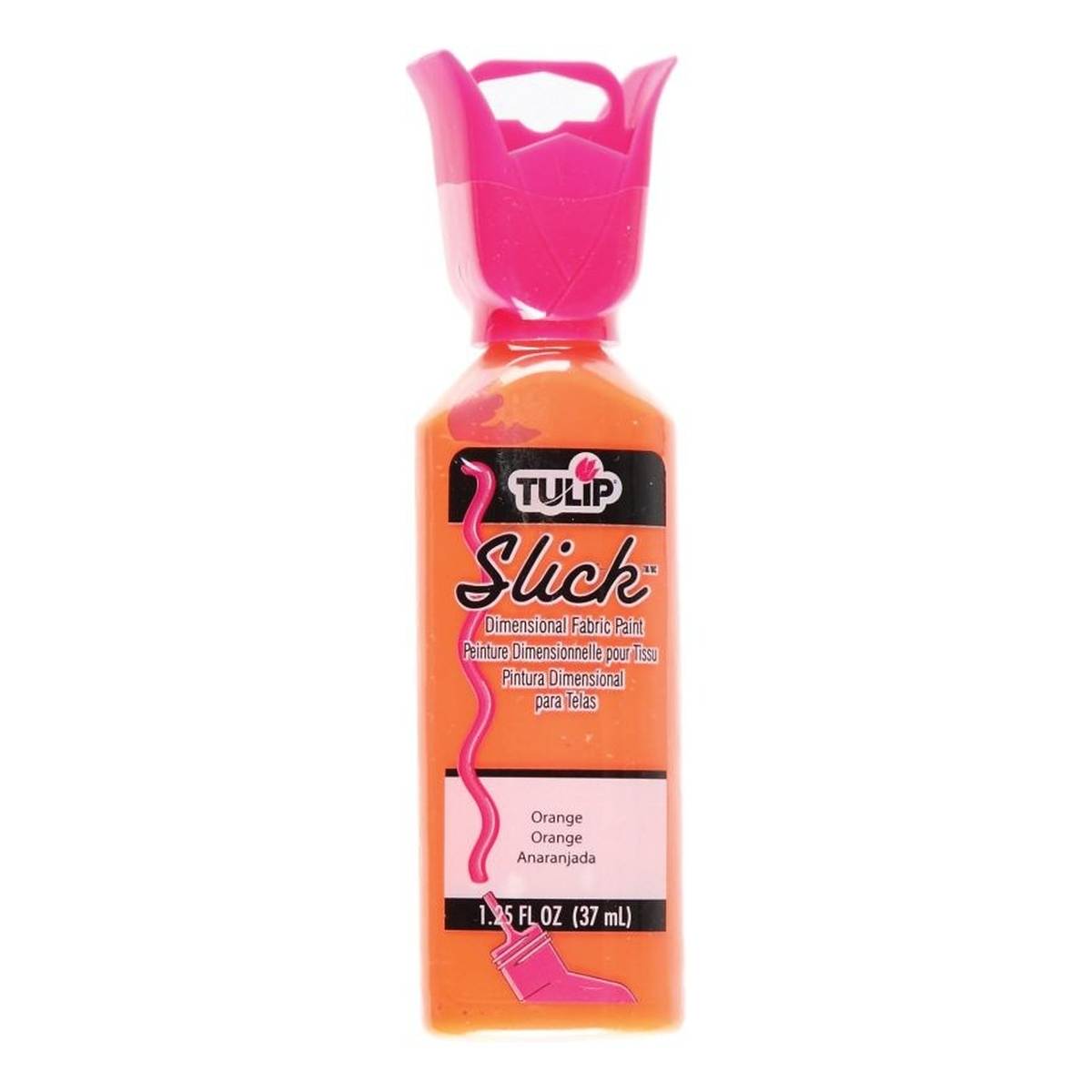 Tulip Orange Slick Fabric Paint 37ml Hobbycraft