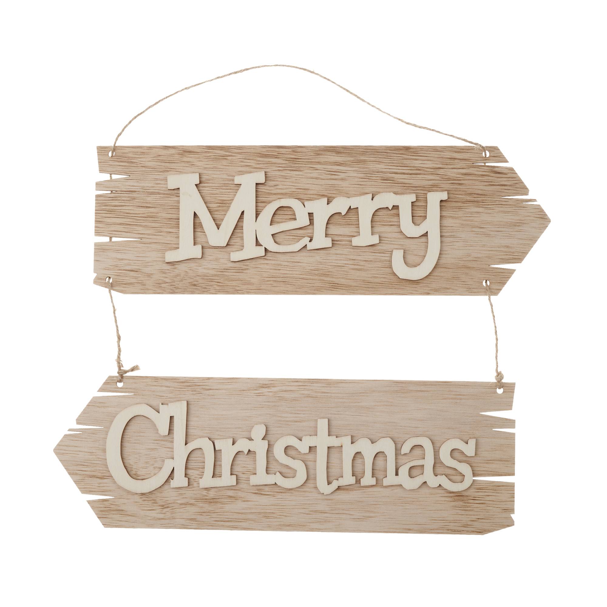 Wooden Merry Christmas Sign 30cm Hobbycraft