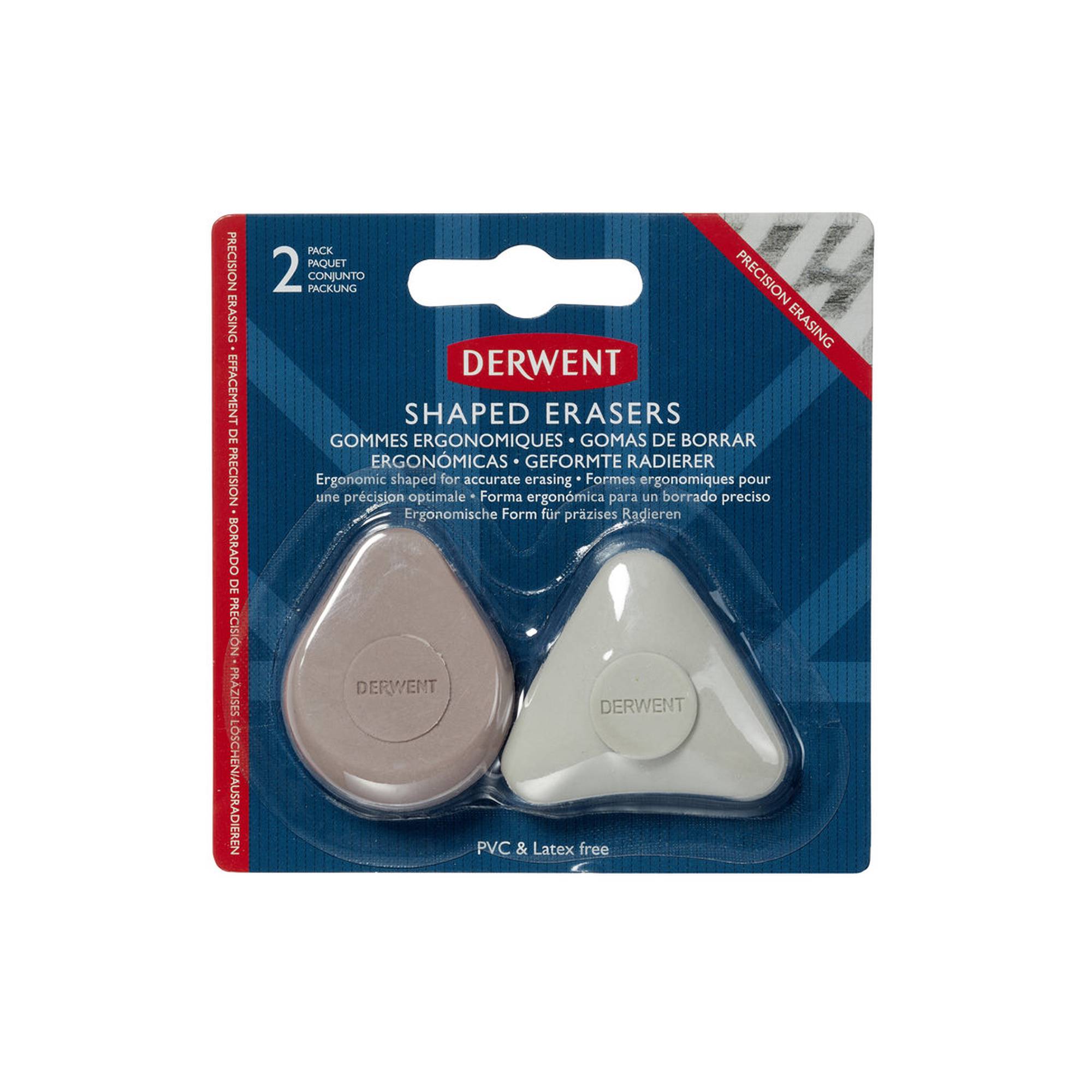 Derwent Shaped Erasers 2 Pack Hobbycraft