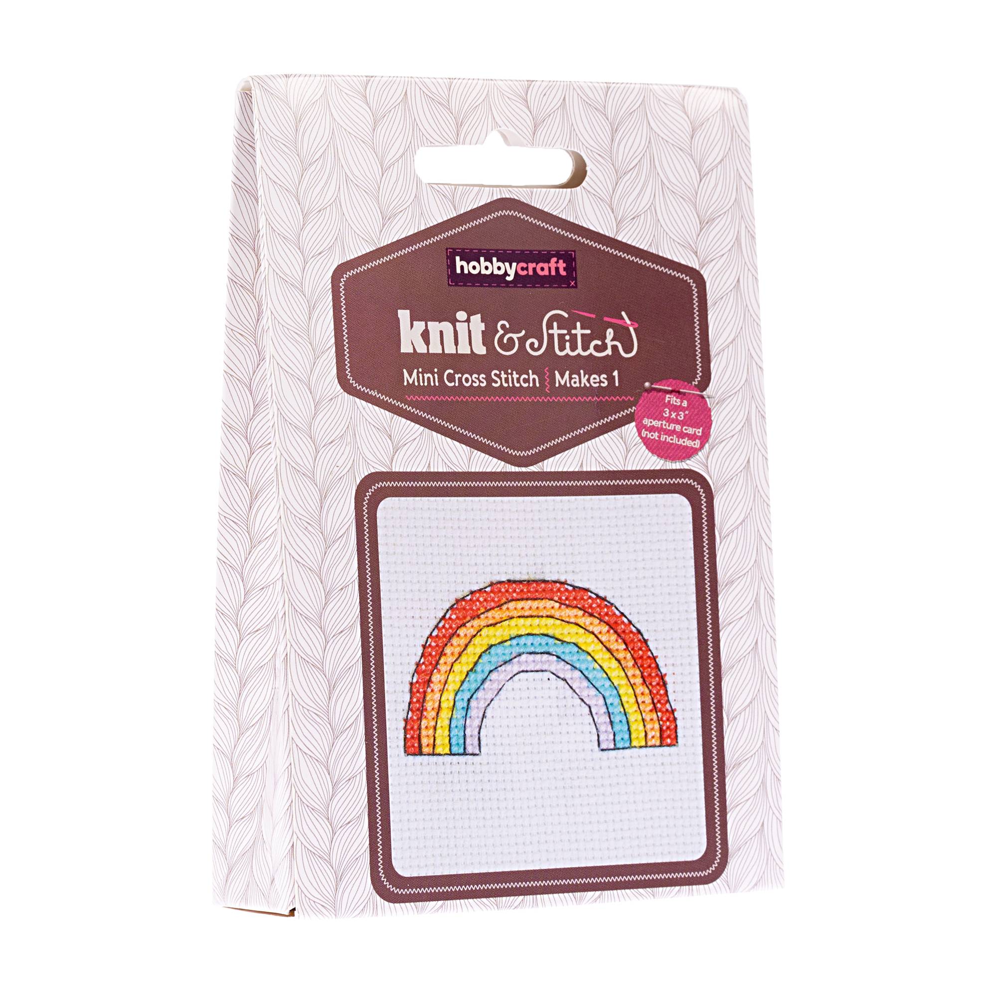 Rainbow Mini Cross Stitch Kit Hobbycraft