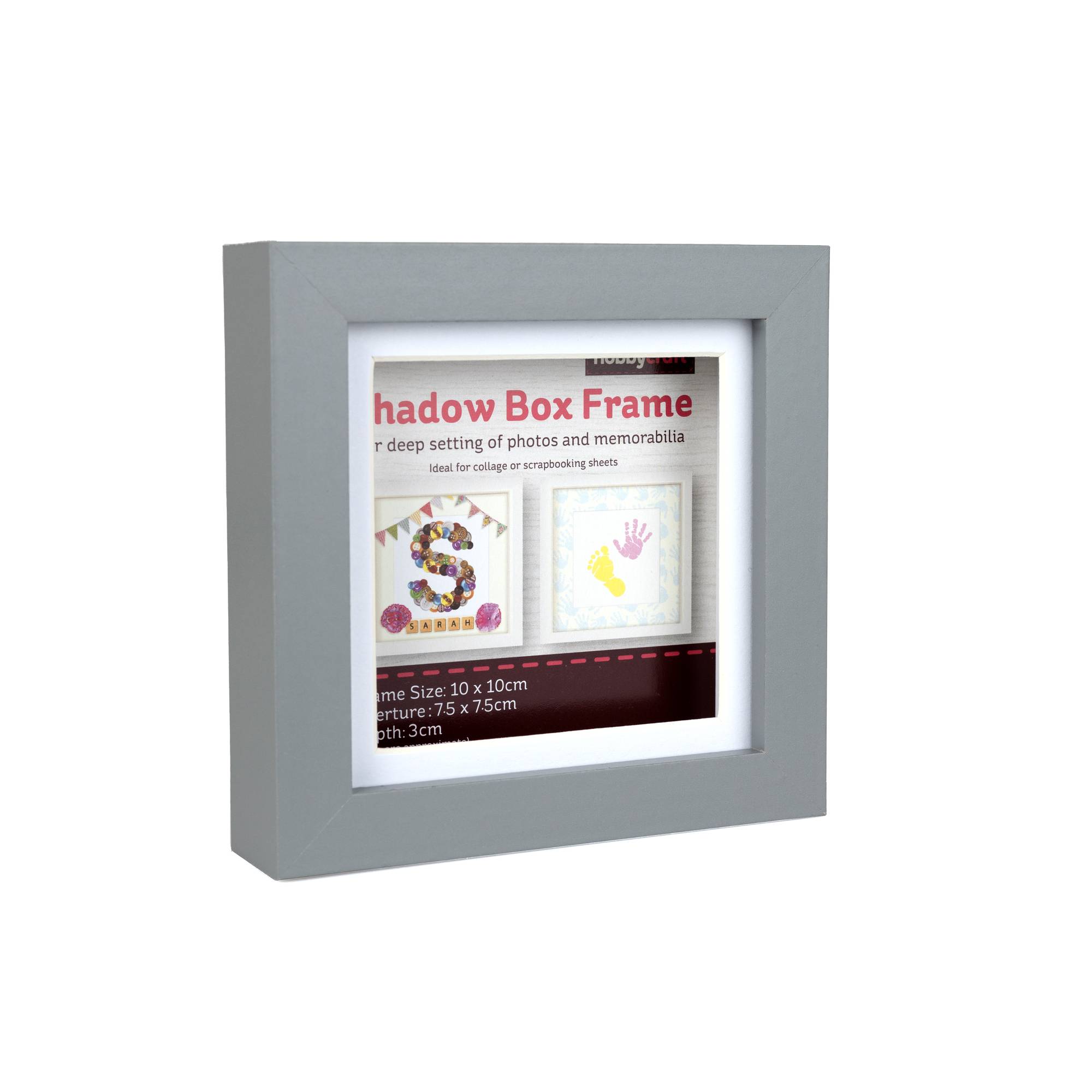 Grey Shadow Box Frame 10cm x 10cm Hobbycraft