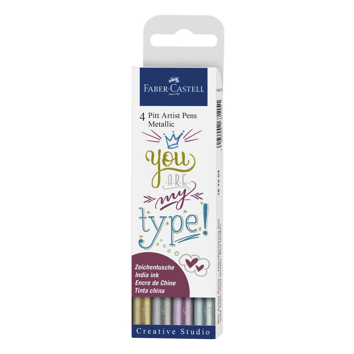 FaberCastell Metallic Pitt Artist Pens 4 Pack Hobbycraft