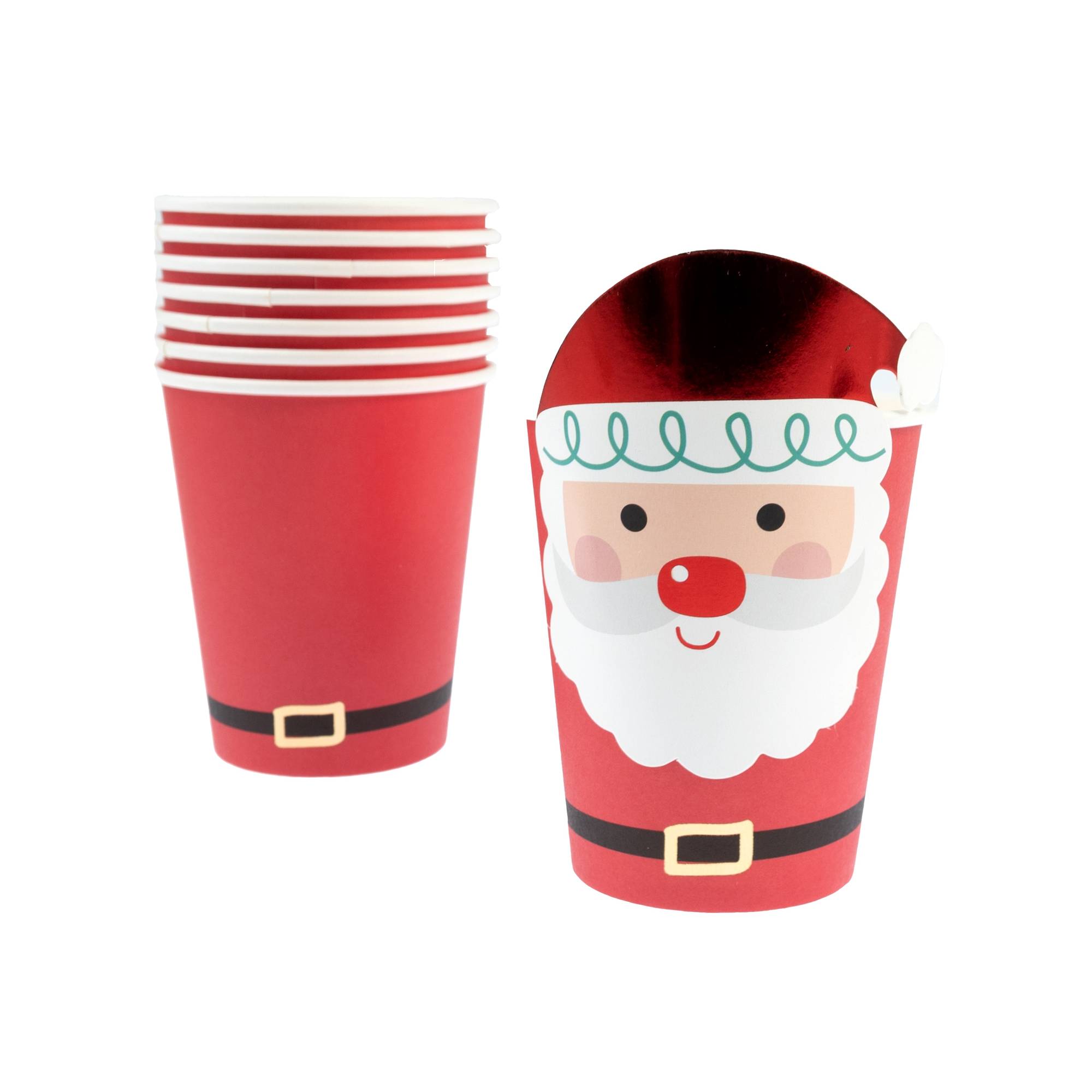 Santa Party Cups 8 Pack Hobbycraft