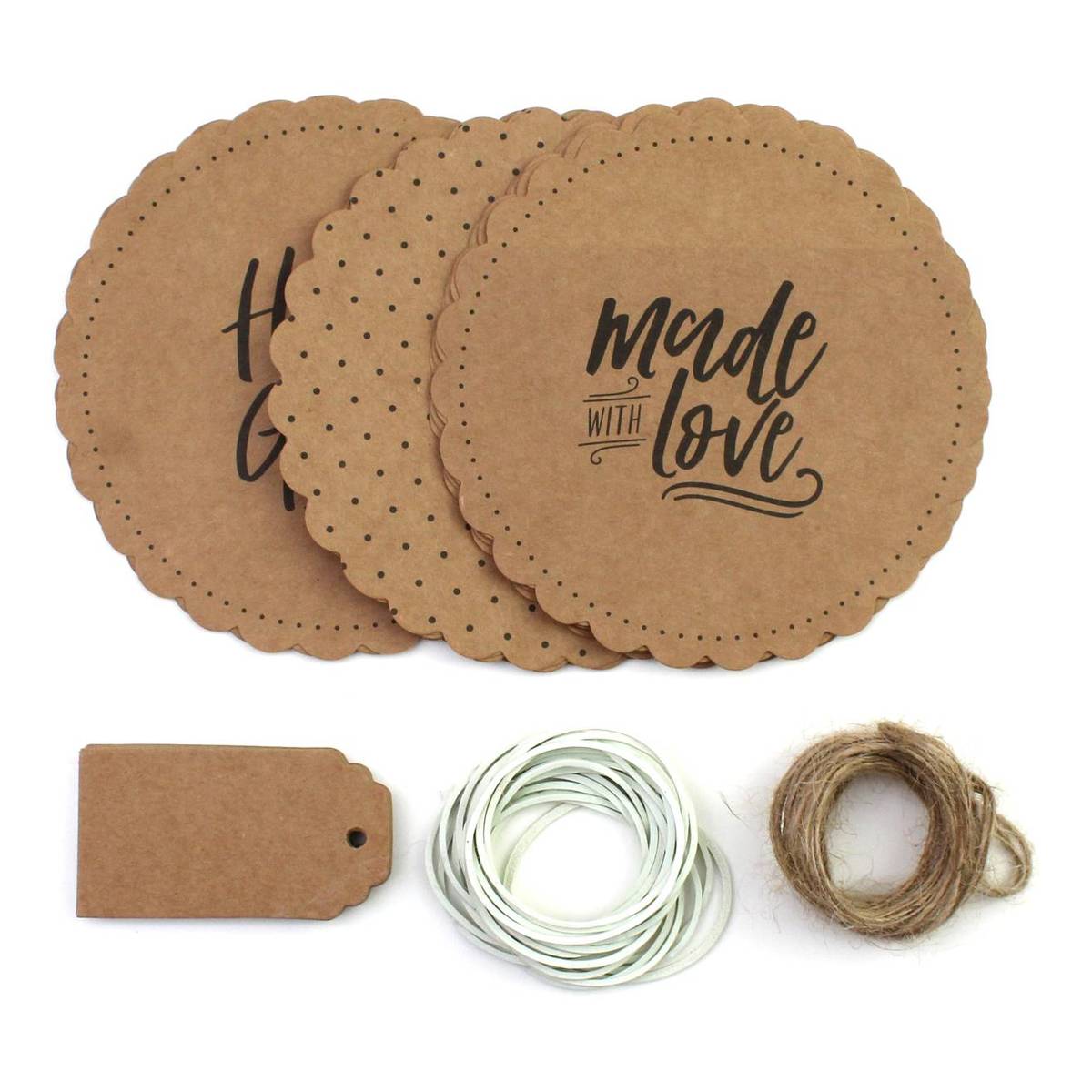 Ginger Ray Small Kraft Jam Jar Topper Kit 20 Pack Hobbycraft